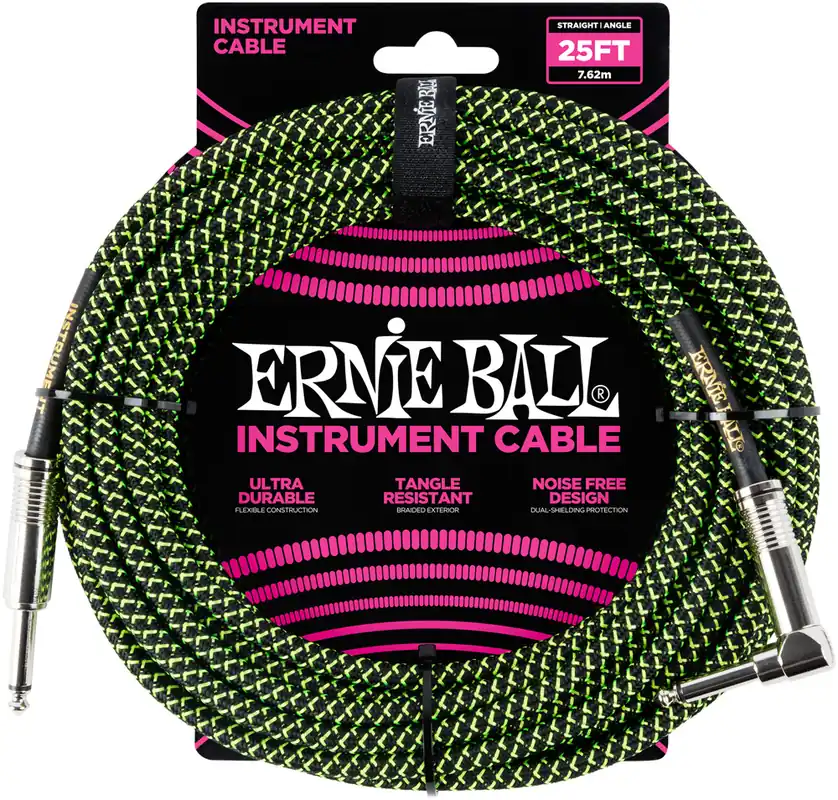 Knallerangebot ERNIE BALL 6066 Instrumentenkabel Kl-WKl 7,62m, neongrün