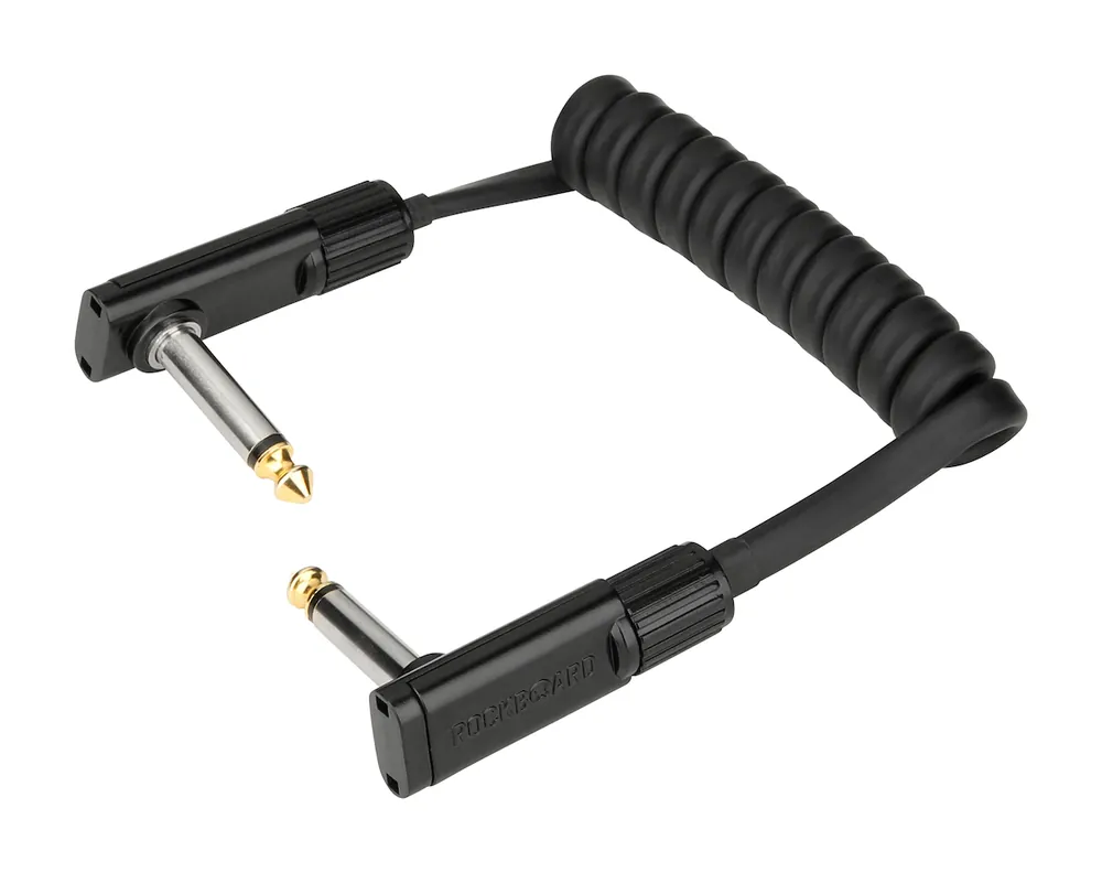 Saisonangebot ROCKBOARD RBO CAB PC F 50 CC Black Coiled Flat Patch Cable WKlm-WKlm 50cm