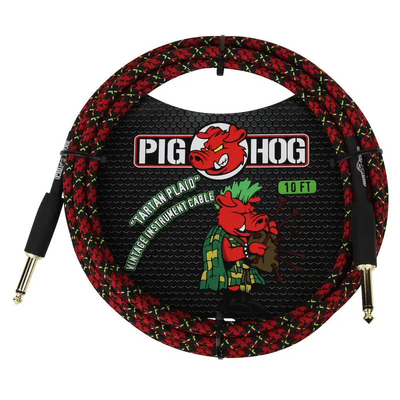 PIG HOG PCH10PL Tartan Plaid Instrumentenkabel Kl-Kl 3m/10ft Neue Kollektion