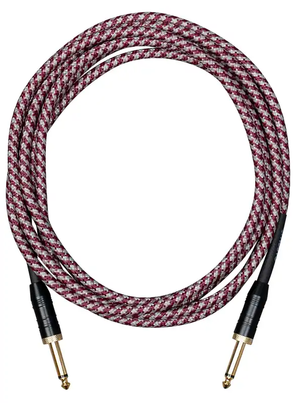 Zertifiziert CASCHA CCP-G2SRD3 Professional Line Instrumentenkabel Kl-Kl Tweed Red, 3m
