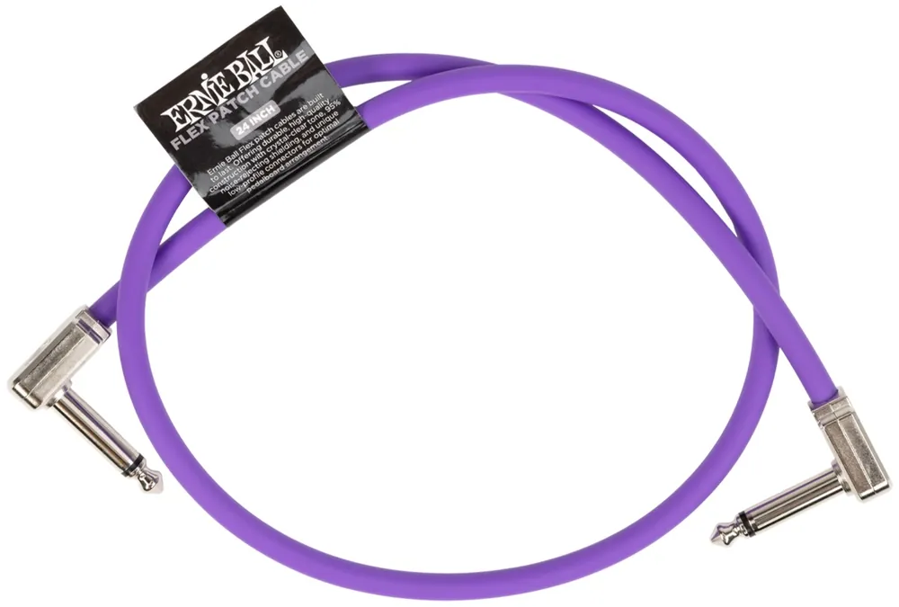 ERNIE BALL 6450 Flex Single Patchkabel WKL-WKL, 60cm, violett /AL Expressversand