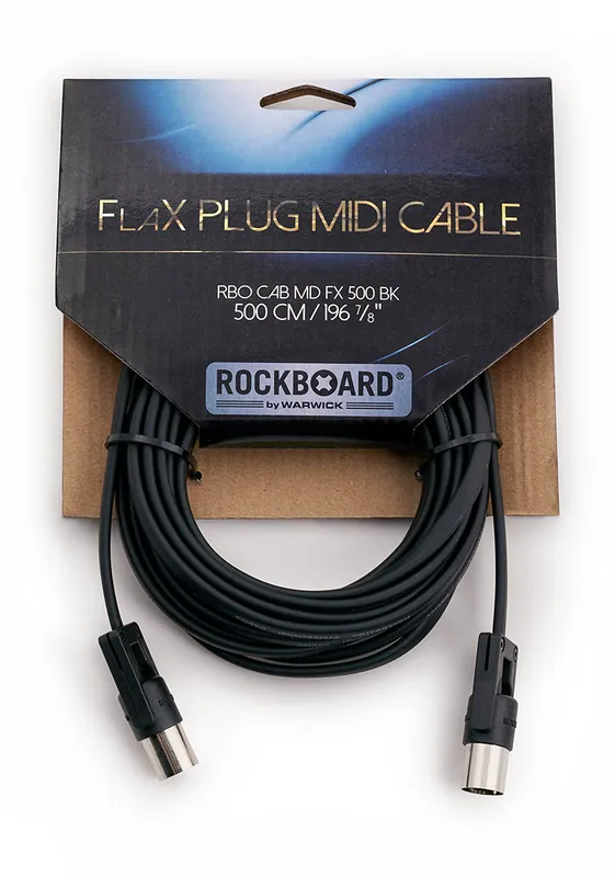 Neu Im Sortiment ROCKBOARD CAB MD FX 500 BK FlaX Plug MIDI Kablel, 200 cm