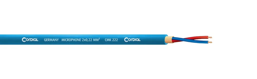 CORDIAL CMK 222 Blue High Performance Mikrofonkabel Meterware, blau Sale