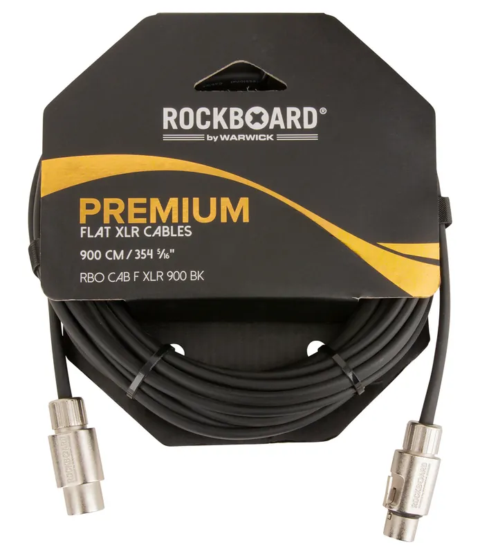 ROCKBOARD CAB F XLR 900 BK Flat Mikrofonkabel XLRm-XLRf 9m Knallerangebot