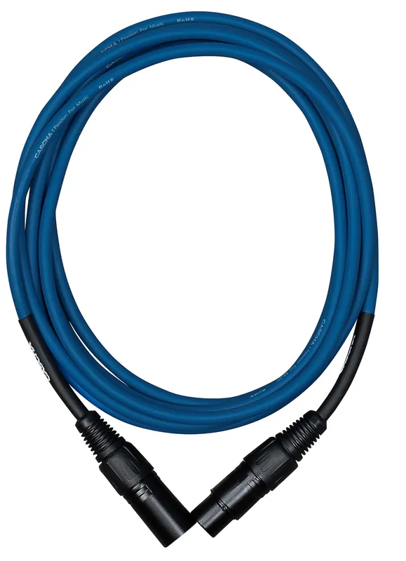 Geprüft CASCHA CCS-M1BL2 Standard Line Mikrofonkabel XLRm-XLRf Blue, 2m