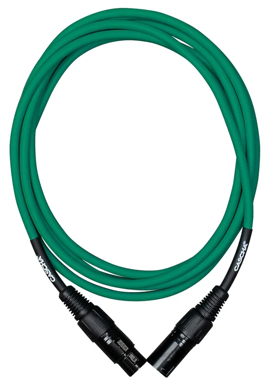 CASCHA CCS-M1GR9 Standard Line Mikrofonkabel XLRm-XLRf Green, 9m Super-Preis