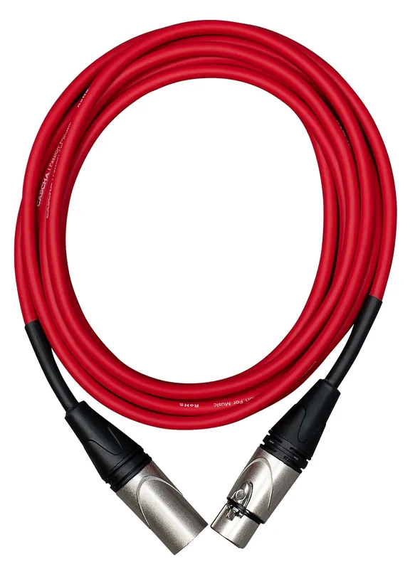 Schnäppchen CASCHA CCA-M1RD3 Advanced Line Mikrofonkabel XLRm-XLRf Red, 3m