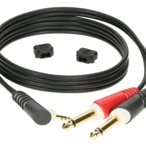 Markenprodukt KLOTZ AY5A0200 Y-Kabel, 1x 3,5mm StWKlm-2x 6,3mm Klm, 3m