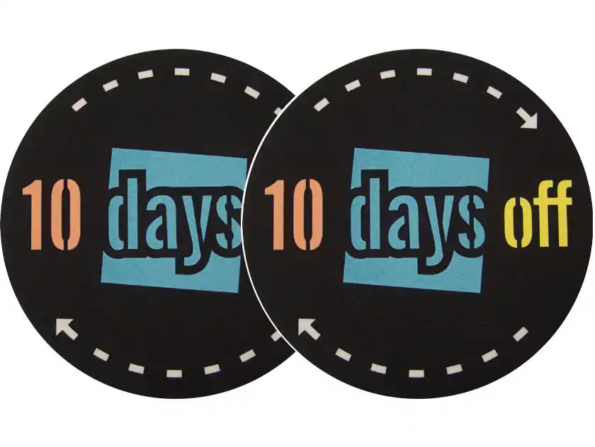 2x Slipmats - 10 Days Off Kostenloser Rückversand