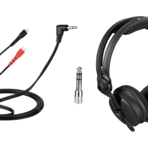 Bundle: HD 25 Kabel 1,5 m + Polsterset Velour - Schwarz Neue Ware