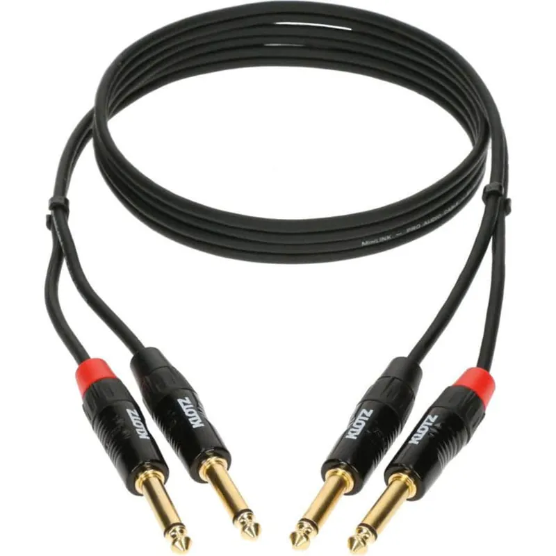 Klotz KT-JJ600 PRO Twin - 2x 6.3 Klinke - 2x 6.3 Klinke - 6m Billig