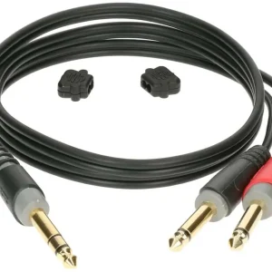 Expressversand Klotz AY1-0300 - 1x 6.3 Klinke - 2x 6.3 Klinke - 3m