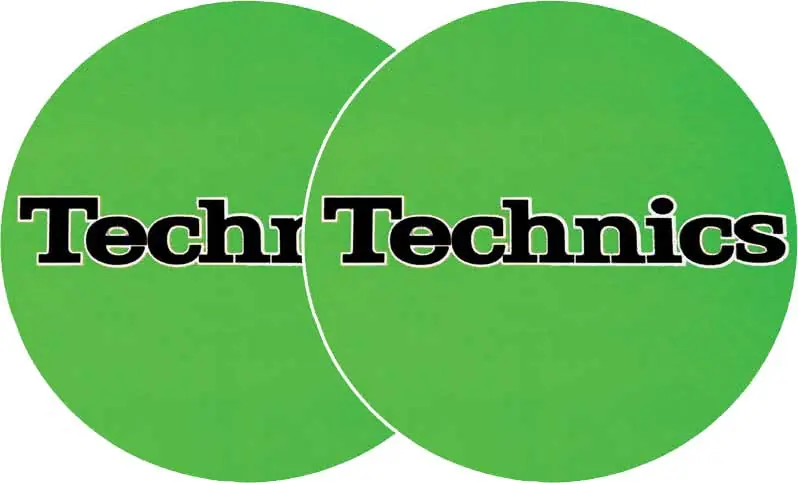 Preis Gesenkt 2x Slipmats - Technics - Grün