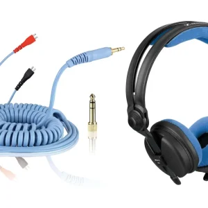Bestpreis Bundle: HD 25 Kabel DeLuxe 3,5 m + Polsterset Velour - sky