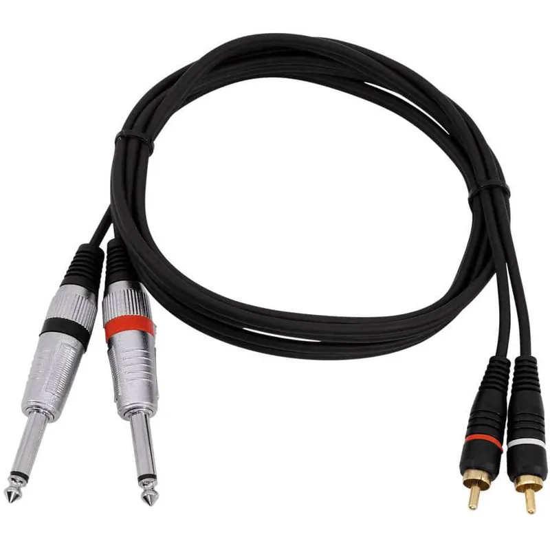 Echt Kabel 2x 6.3 Klinke - 2x Cinch - 1.5m