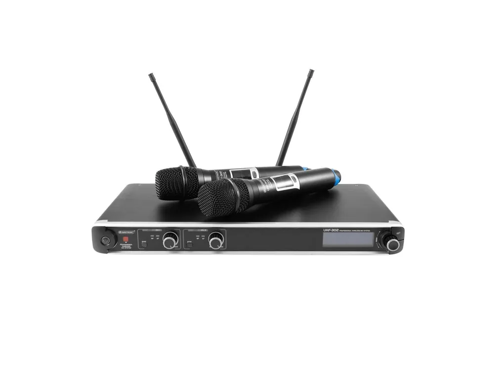 OMNITRONIC UHF-302 2-Kanal-Funkmikrofonsystem, 823-832/863-865MHz Bestseller