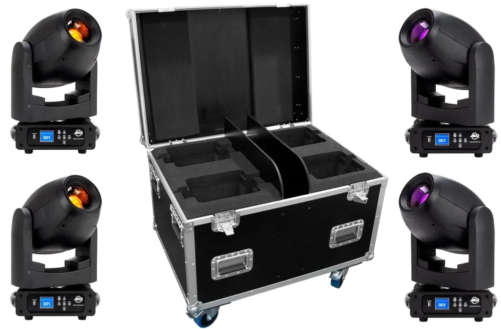 ADJ Focus Spot 4Z 4er Set inkl. Case Kostenfreie Lieferung