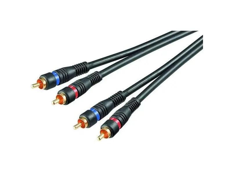 Super-Preis Audio-Video-Kabel 5,0 m lose Ware, 2 x Cinchstecker > 2 x Cinchstecker