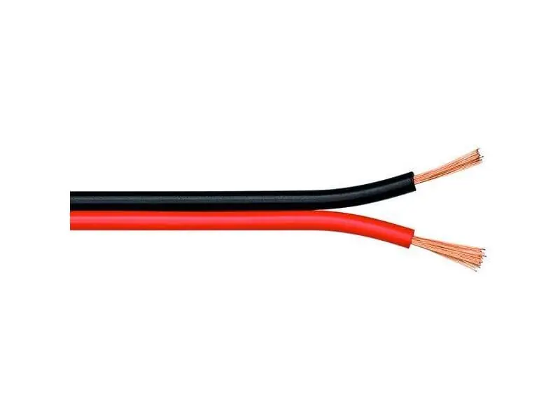 Neue Kollektion Lautsprecherkabel rot/schwarz, 50m Rolle, Querschnitt 2x2,5 mm², CU