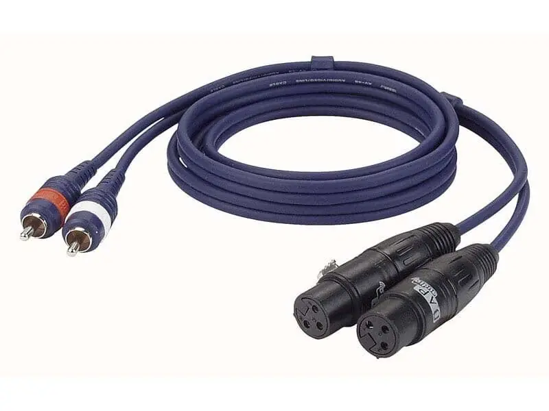 2 XLR Female to 2 RCA Connector 150cm Top-Seller