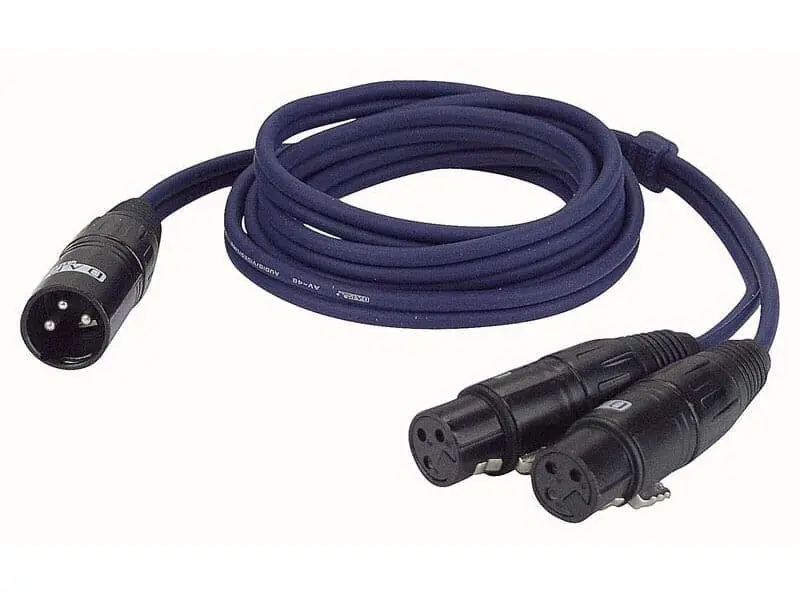 1 XLR Male to 2 XLR Female 150 cm Jetzt Bestellen