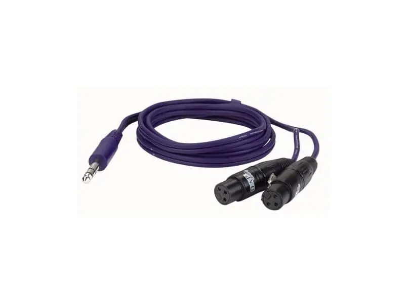 Stereo Klinke 6,3mm auf 2x XLR Female, 150cm Markenware