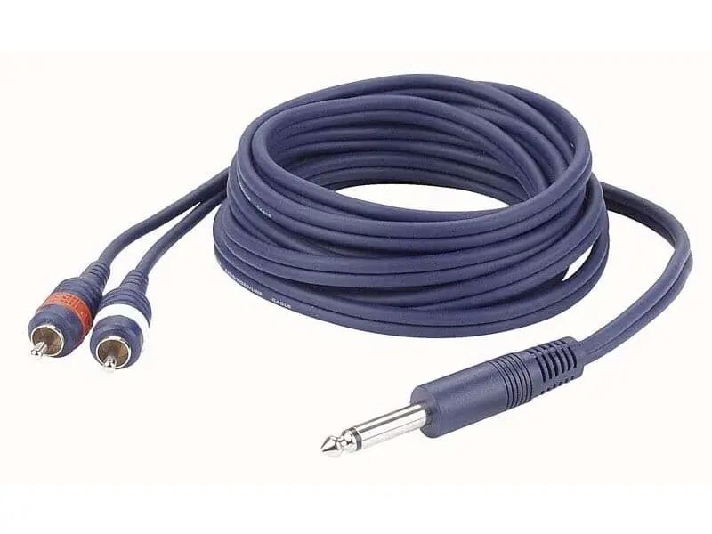 Mono Jack to Double RCA Plugs 3m Beliebt