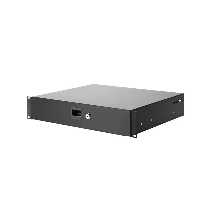 19 Zoll Rackschublade 2 HE Stahl schwarz, Vollauszug Neue Ware