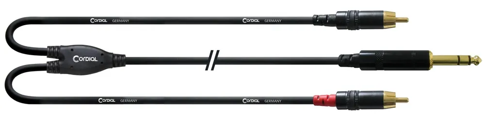 Cordial Y-Adapterkabel 3m Klinke Stereo / 2x Cinch Letzte Chance