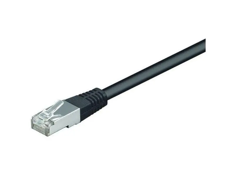 Geprüft CAT 5e Netzwerkkabel lose Ware, 2xRJ45 Stecker foliengeschirmt 0,25m