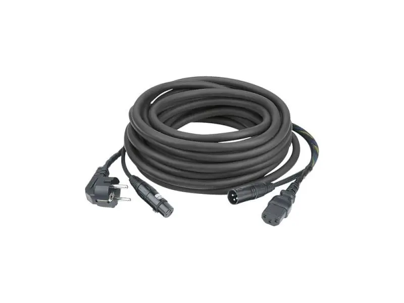 DAP FP-08 AUDIO Power/Signal Kabel Schutzkontakt M zu IEC-F & XLR-F zu XLR-M, 20m, schwarz Kracherpreis