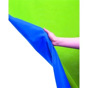 Geprüft Lastolite Chromakey Textilhintergrund Grün/Blau 300x350cm m. Schlaufe