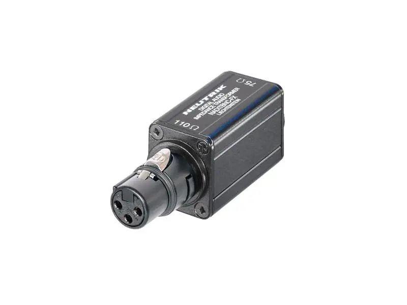 Zertifiziert Neutrik NADITBNCFX 110 Ohm XLR 3 pol. IN - 75 Ohm BNC OUT