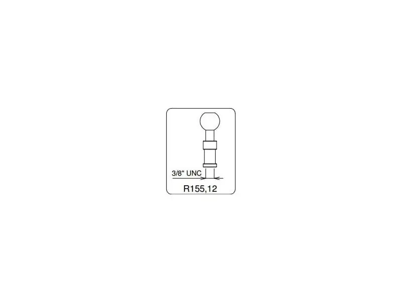 Manfrotto R155,12 Zapfen mit Kugel 5/8" 3/8" Letzte Chance