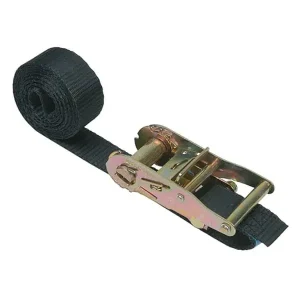 Zurrgurt mit Ratsche, 1-teilig, 35mm, Länge: 6m 2.000kg, SCHWARZ, DIN12195-2 Expressversand