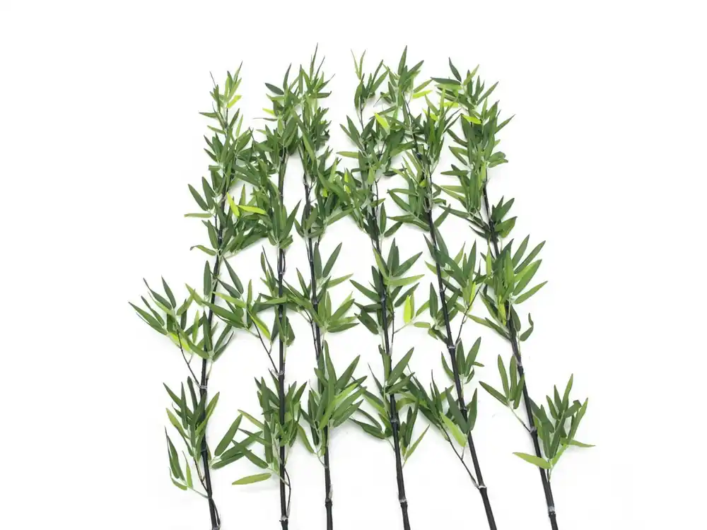 Neu Im Sortiment Europalms Bambusstab mit Blättern, 180cm, 6er Pack - Kunstpflanze