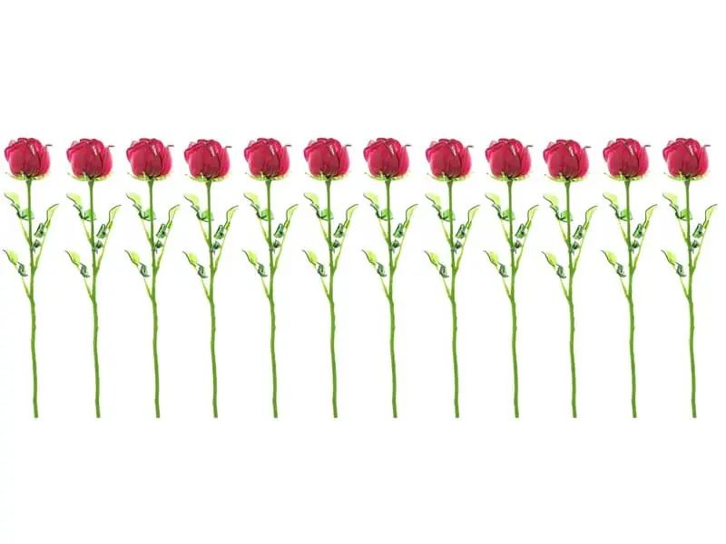 12x Europalms Kristallrose, burgund, 61cm, Kunstpflanze Kostenloser Versand