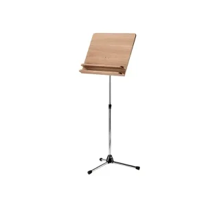 Bestseller König & Meyer 118/3 Orchesternotenpult- Stativ verchromt, Holzplatte Nussbaum