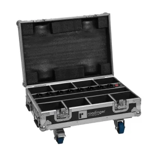 Garantierte Lieferung ROADINGER Flightcase 8x AKKU Mini IP UP-4 QCL Spot MK2 mit Ladefunktion - Truhen-Case
