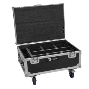 Ausverkauf ROADINGER Flightcase 6x AKKU IP TL-3 QCL Trusslight CRMX mit Ladefunktion und Rollen