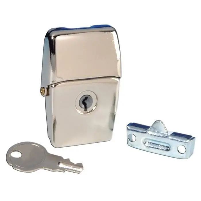 Adam Hall Hardware 19061 - Aufbauschloss mittel verzinkt abschließbar Neu