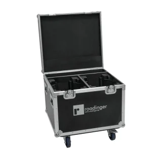 Neue Ware ROADINGER Flightcase 2x EYE-1940 mit Rollen - Truhen-Case mit Lenkrollen