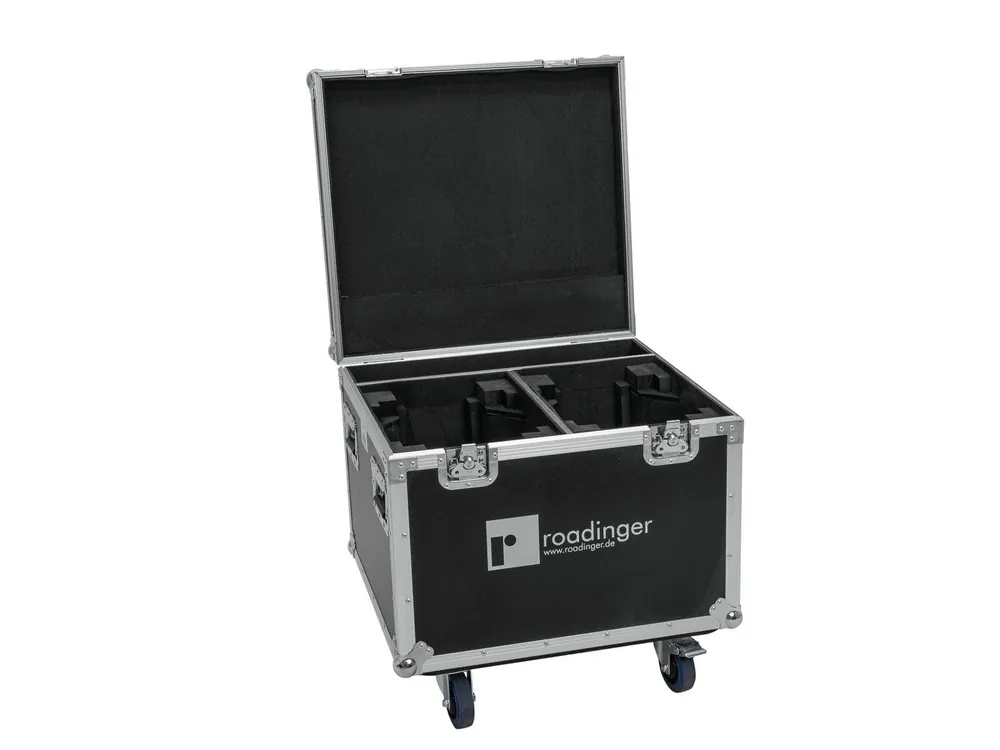 Neue Ware ROADINGER Flightcase 2x EYE-1940 mit Rollen - Truhen-Case mit Lenkrollen