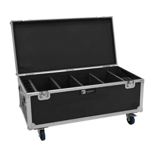 Markenprodukt ROADINGER Flightcase 4x AKKU Multiflood IP 18x10W RGBW Wash CRMX mit Ladefunktion