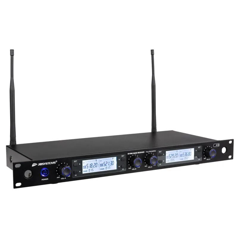 Angebot JB Systems HF-PRO QUAD RECEIVER - Vierfacher "TRUE DIVERSITY" drahtloser Mikrofonempfänger