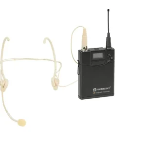 Begrenztes Angebot RELACART UT-222 Bodypack 522-554 MHz mit HM-600S Headset - Taschensender mit PLL-Multifrequenz-Sender