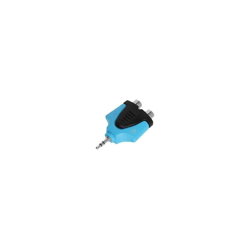 Adam Hall Connectors 4 STAR AY RF2 MM3 BLU LINE - BLU Line Y-Adapter - 2 x Cinch Female x Miniklinke TRS Ausverkauf