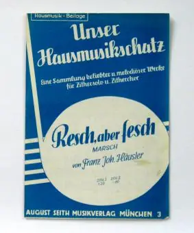 Günstig Resch, aber fesch Marsch (Zithernoten)