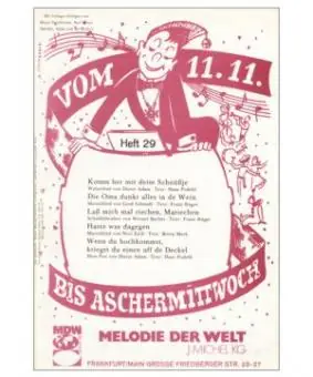 Kostenloser Versand Vom 11.11. bis Aschermittwoch - Schlager für Klavier