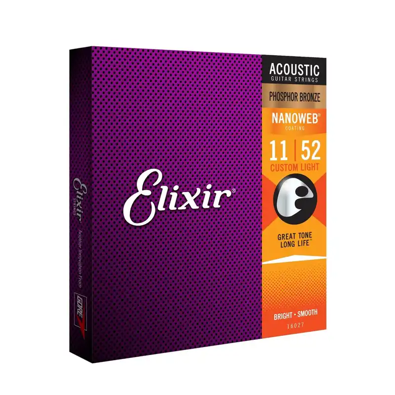 Preisreduziert Elixir Nanoweb Phosphor Bronze CustomLight 11-52